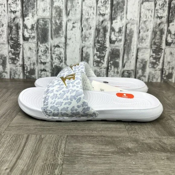 Nike Victori One Women size 10 Blue Print Comfort Slide - Picture 3 of 9